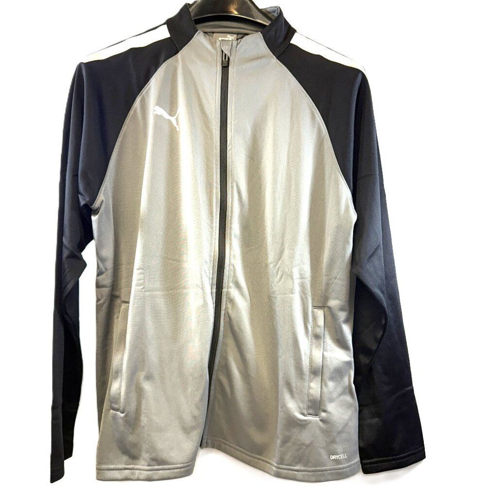 PUMA DryCell Full Zip Track Jacket Gray & Black – Women’s Large